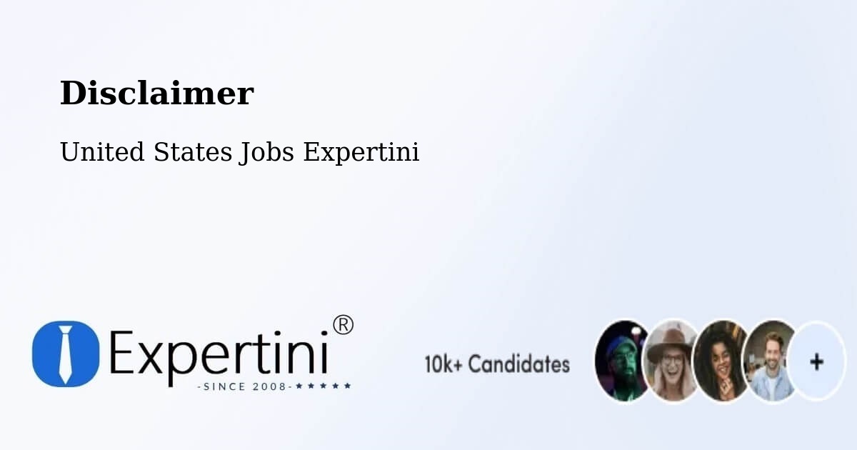 Disclaimer – Manteca - United States Jobs Expertini